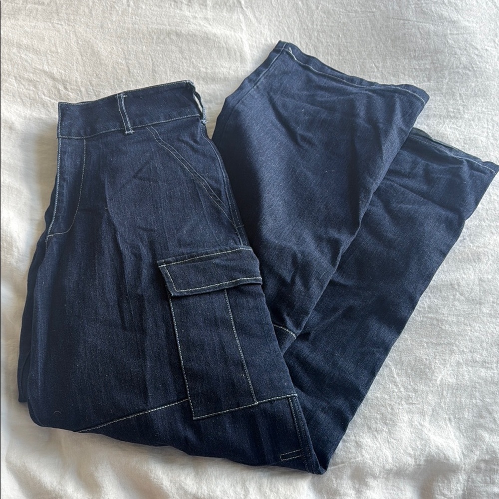 I.AM.GIA Blue Flare Wide Leg Jeans